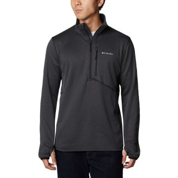 Polar męski Columbia Park View™ Fleece Half Zip - Black Heather 1
