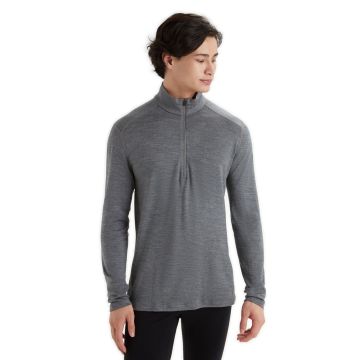Koszulka termoaktywna męska Icebreaker Merino 260 Tech LS Half Zip - Gritstone Heather 1
