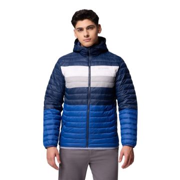 Kurtka ocieplana męska Columbia Powder Pass™ Hooded Jacket - Mtn Blue, Coll Navy 1