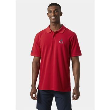 Koszulka bawełniana męska Helly Hansen KOSTER POLO - Red 1