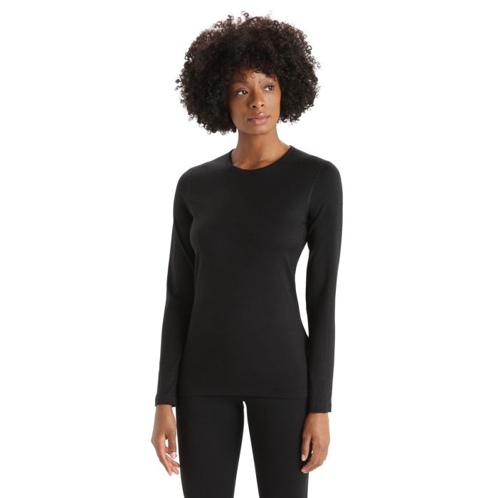 Icebreaker Merino 200 Oasis LS Crewe - Black