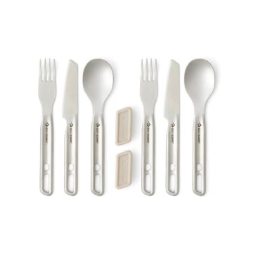 Zestaw sztućców kempingowych Detour Stainless Steel Cutlery Set (2 Person, 6 Piece) 1