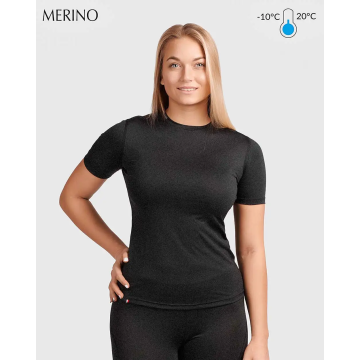 Koszulka termoaktywna damska Redline SAXON 2.0 Merino - Black 1