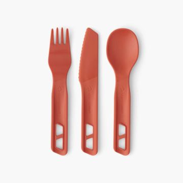 Zestaw sztućców kempingowych Passage Cutlery Set - Orange 1
