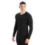 Koszulka termoaktywna męska Icebreaker Merino 200 Oasis LS Crewe - Black