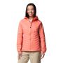 Kurtka ocieplana damska Columbia POWDER PASS™ II HYBRID HOODED JACKET - Alpenglow, Daredevil