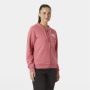Bluza bawełniana damska Helly Hansen LOGO FULL ZIP HOODIE 2.0 - Washed Red