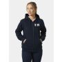 Bluza bawełniana damska Helly Hansen LOGO FULL ZIP HOODIE 2.0 - Navy