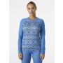 Longsleeve z merynosa damski Helly Hansen LIFA MERINO MIDWEIGHT GRAPHIC CREW - Ultra Blue