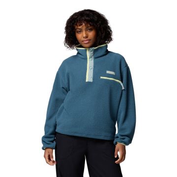 Bluza polarowa damska Columbia Helvetia™ II Cropped Half Snap Fleece - Everblue, Crushed Blue 1