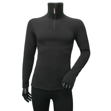 Bluza męska z zamkiem KWARK Power Stretch Pro 080000 - Black 1