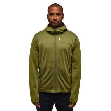 Bluza techniczna męska Haglöfs Lark Mid Hood - Olive Green 1