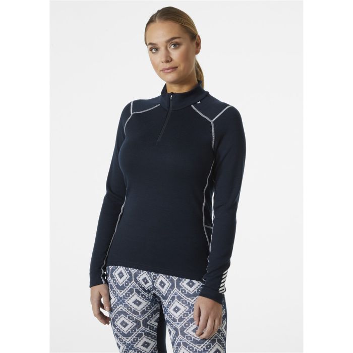 Helly Hansen W LIFA MERINO MIDWEIGHT 1/2 ZIP - Navy