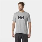 Koszulka bawełniana męska Helly Hansen HH Logo T-Shirt 3.0 - Grey Melange 1