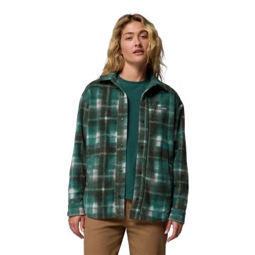 Koszula polarowa damska Columbia Benton Springs™ Shirt Jacket II - Rain Forest Omblur 1