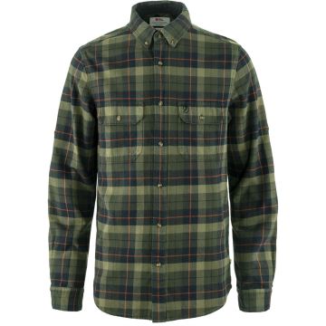 Koszula flanelowa męska Fjallraven Singi Heavy Flannel Shirt - Blk/Forest 1