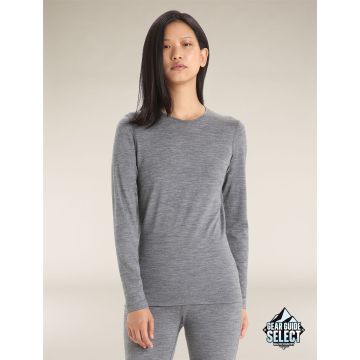 Koszulka termoaktywna damska Icebreaker Merino 200 Oasis LS Crewe - Gritstone Heather