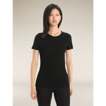 Koszulka termoaktywna damska Icebreaker Merino 175 Everyday SS Crewe - Black