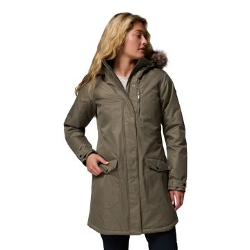 Płaszcz ocieplany damski Columbia Suttle Mountain™ Long Insulated Jacket - Stone Green