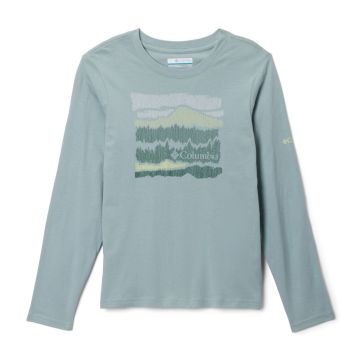 Longsleeve bawełniany chłopięcy Columbia Dobson Pass™ LS Graphic Tee - Crushed Blue