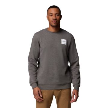 Bluza z bawełną męska Columbia Trek™ Crew - Charcoal Hthr, Boxy Brand