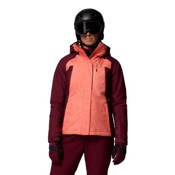 Kurtka narciarska damska Columbia Snowy Summit™ Insulated Jacket - Alpenglow, Rich Wine Cross Dye