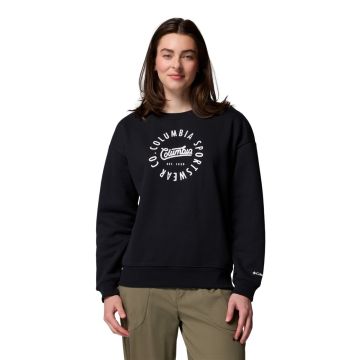 Bluza z bawełną damska Columbia Meridian Creek™ Crew - Black, Columbia All Around
