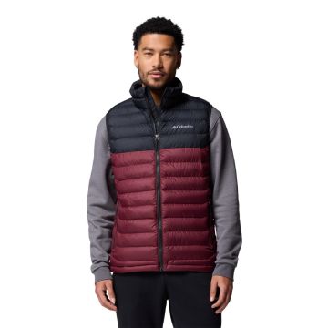 Kamizelka ocieplana męska Columbia Powder Lite™ II Vest - Rich Wine, Black