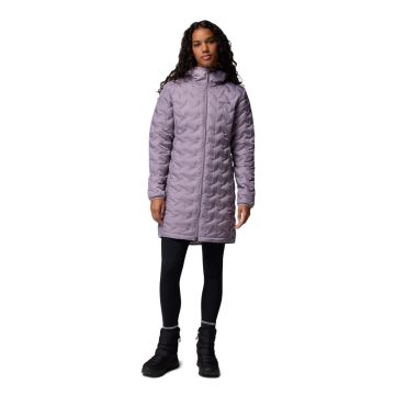 Płaszcz puchowy damski Columbia Delta Ridge™ II Long Down Jacket - Shale Purple