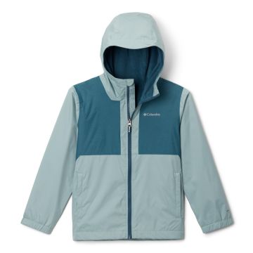 Kurtka membranowa chłopięca Columbia Rainy Trails™ II Fleece Lined Jacket - Crushed Blue