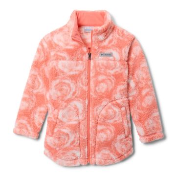 Polar dziewczęcy Columbia West Bend™ Printed Full Zip - Hot Coral Rosecity
