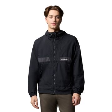 Wiatrówka męska Columbia SPIRE VALLEY™ HOODED WINDBREAKER - Black, Shark