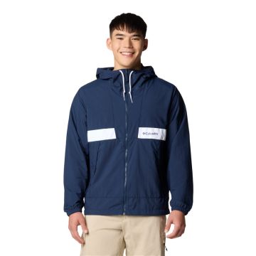 Wiatrówka męska Columbia SPIRE VALLEY™ HOODED WINDBREAKER - Collegiate Navy, White