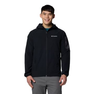 Kurtka softshellowa męska Columbia TALL HEIGHTS™ II HOODED SOFTSHELL - BLACK