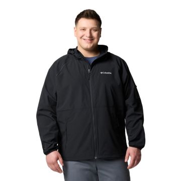 Kurtka softshellowa męska Columbia TALL HEIGHTS™ II HOODED SOFTSHELL Nadrozmiar - BLACK