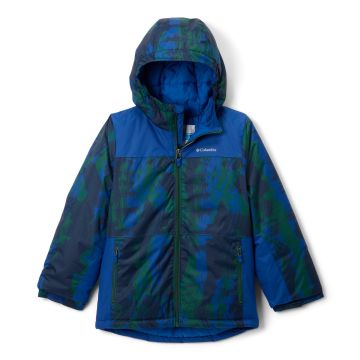 Kurtka narciarska chłopięca Lightning Lift™ IV Printed Jacket - Mountain Blue Tracks