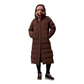 Płaszcz puchowy damski Columbia Amaze Puff™ Long Hooded Jacket - Tobacco