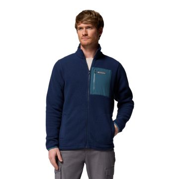 Polar męski Columbia Jasper Ridge™ Pebbled Full Zip Fleece - Collegiate Navy