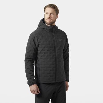 Kurtka ocieplana męska Helly Hansen Hybrid Stretch Hooded Insulator - Ebony