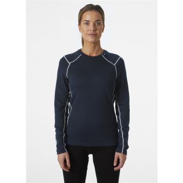 Longsleeve z merynosa damski Helly Hansen LIFA MERINO MIDWEIGHT CREW - Navy