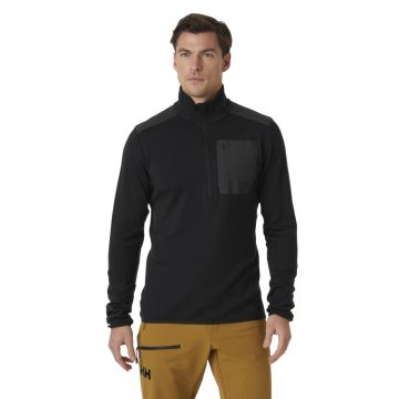 Bluza z merynosa męska Helly Hansen LIFA® Merino Wool Midlayer Half Zip - Black