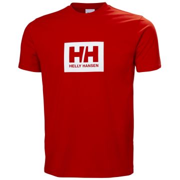 Koszulka bawełniana męska Helly Hansen HH Box T 2.0 - Alert Red