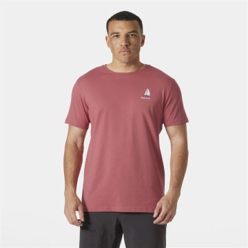 Koszulka bawełniana męska Helly Hansen Shoreline T-Shirt 3.0 - Washed Red