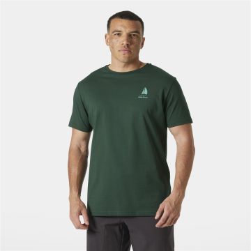 Koszulka bawełniana męska Helly Hansen Shoreline T-Shirt 3.0 - Jungle Green