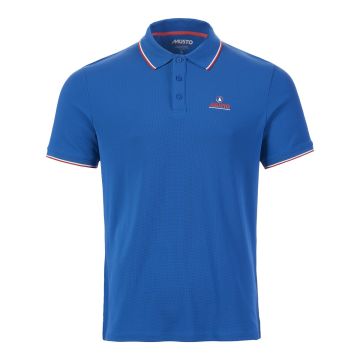 Koszulka bawełniana męska Musto NAUTIC PRO LITE SHORT-SLEEVE POLO - Aruba Blue
