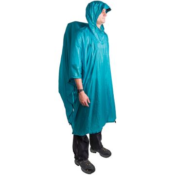 Peleryna przeciwdeszczowa z tarpem Sea to Summit Ultra-Sil Nano Tarp Poncho - Blue