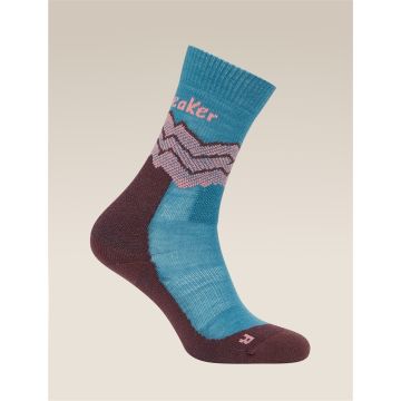 Skarpety damskie Icebreaker Hike+ Medium Crew Across the Peaks - Topaz/Java