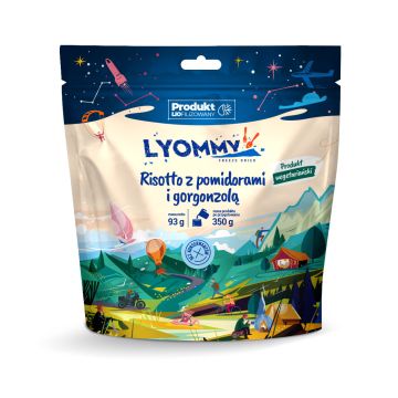 Lyommy danie 350 g - Risotto z pomidorami i gorgonzolą