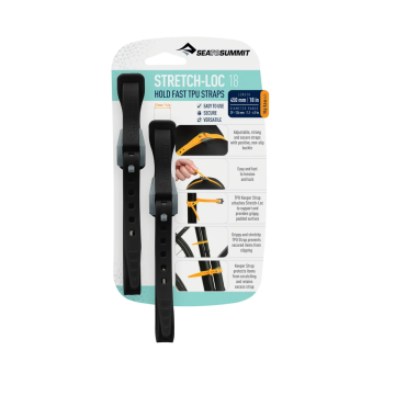 Pasy mocujące Stretch-Loc 18 - 12mm x 450mm - 2 Pack - Black