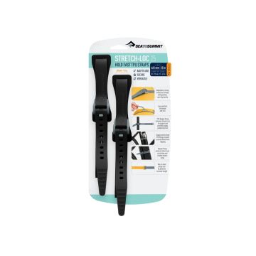 Pasy mocujące Stretch-Loc 25 - 20mm x 625mm - 2 Pack - Black